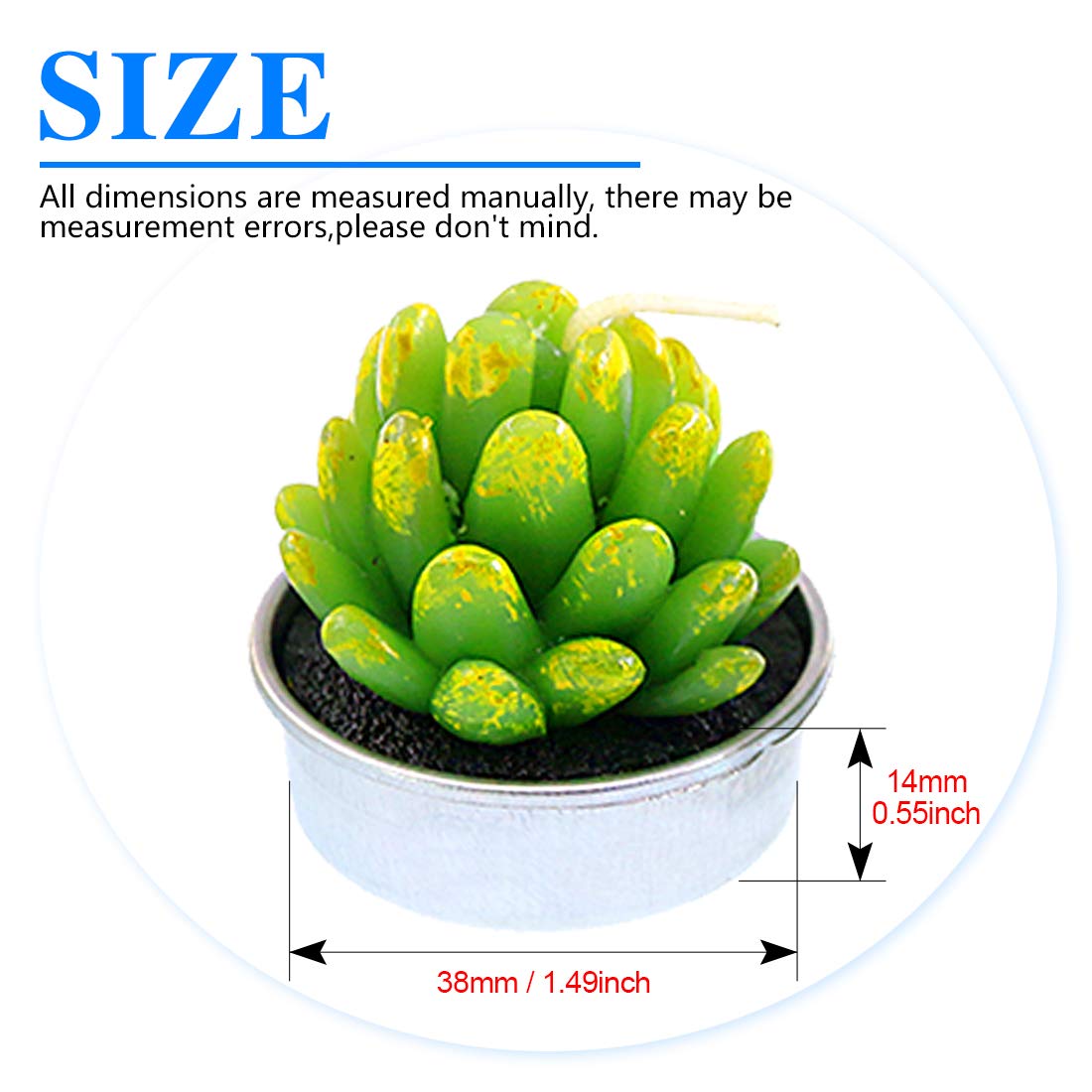 Glarks 12-Pack Succulent Cactus Candles - Decorative Flameless LED Candles for Home Decor, Wedding Centerpieces, Birthday Parties & DIY Gifts - Perfect for Valentine's Day, Spa Nights & Romantic Ambiance