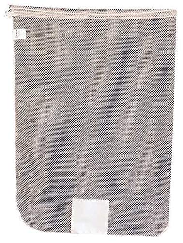 **12-Pack White Mesh Laundry Bags with Drawstring - Delicate Clothes, Bras, Socks & Baby Garments Protector for Washing Machine & Travel**