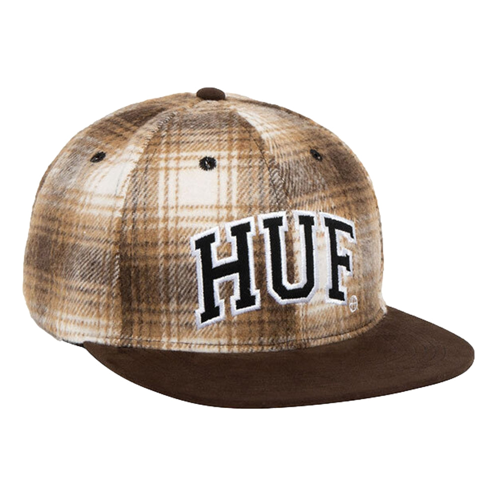 HUF JP DBC Men's 6-Panel Snapback Hat in Brown - Stylish Streetwear Accessory for Casual Outfits & Skateboarding