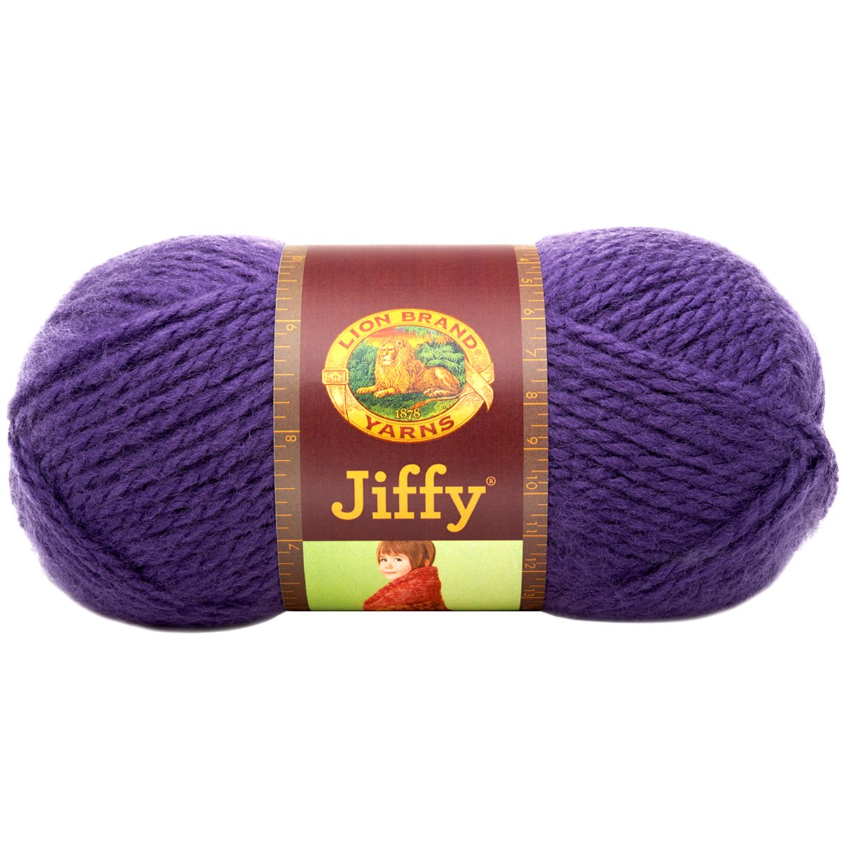 Lion Brand Jiffy Yarn 450-191 - Soft Violet Acrylic Knitting Yarn for Crochet, Blankets & DIY Crafts - 3.5 oz, 251 Yards, Worsted Weight Yarn