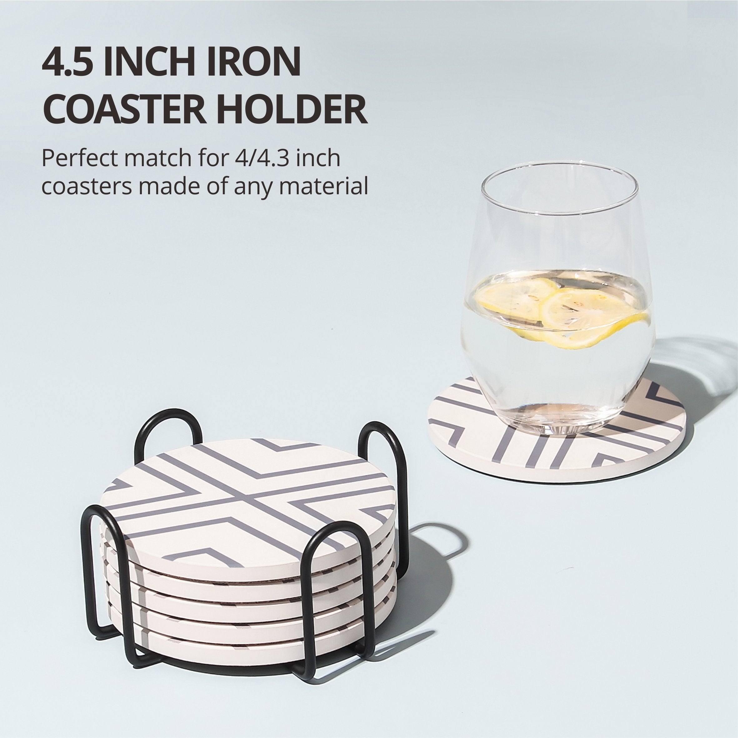 6-Pack Non-Slip Drink Coasters for Coffee, Wine & Beer - Absorbent & Durable Table Protectors for Home, Office & Bar Use