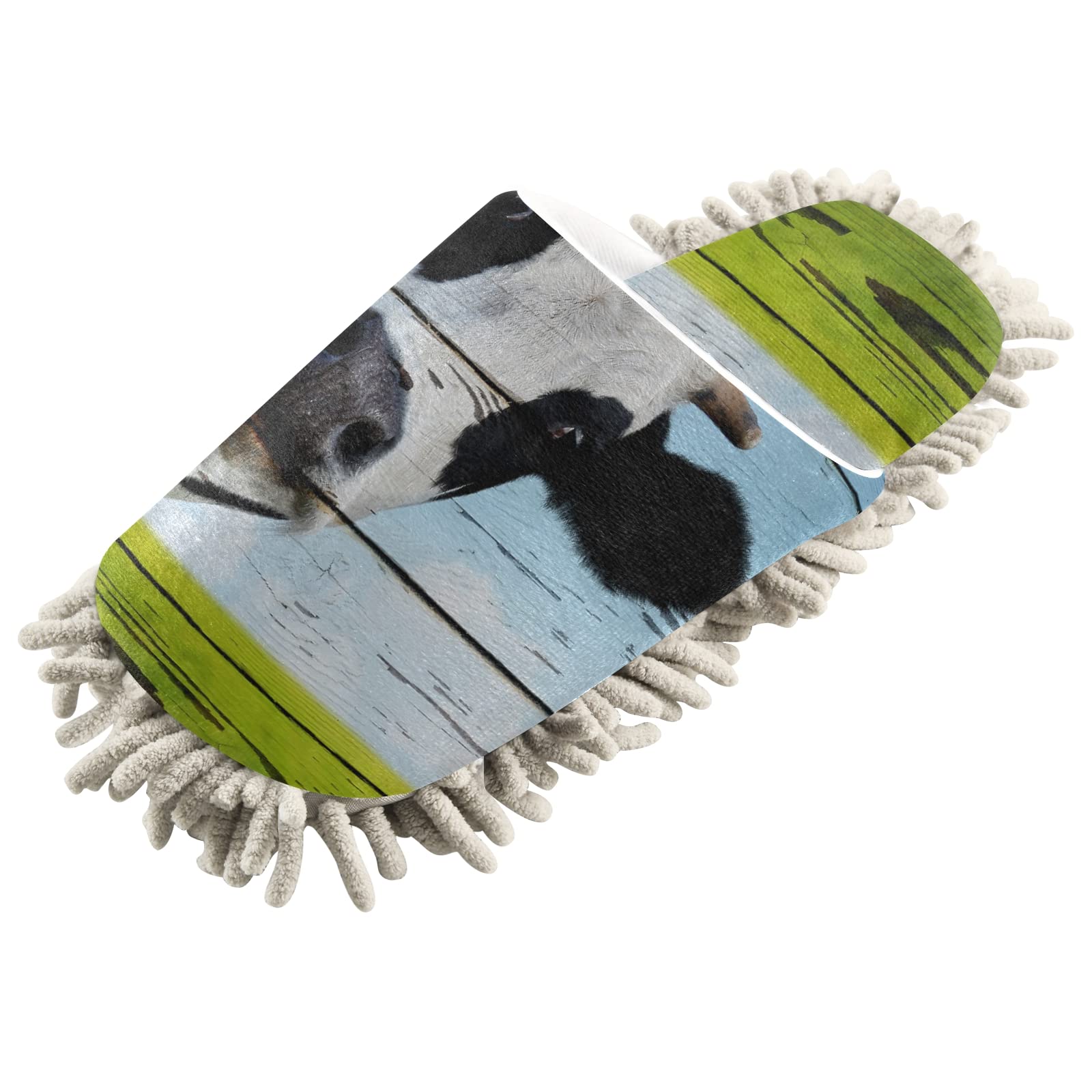 Oyihfvs Mop Slippers - Unisex Cleaning & Dusting Slippers for Home & Spa (Size M-L) | Perfect for House Cleaning, Pet Hair Removal & Relaxing Footwear