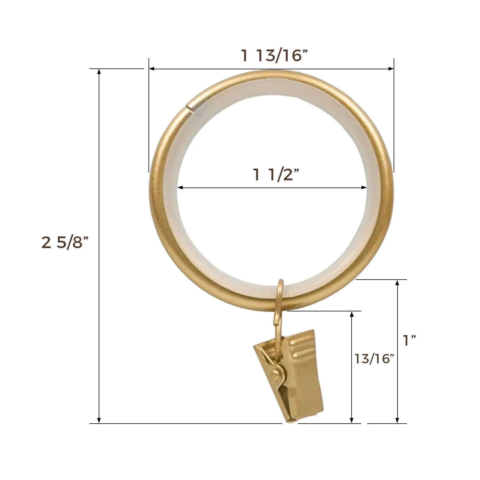 Quiet Glide Curtain Clip Rings - Pack of 12 | Smooth Sliding Hooks for Drapes & Curtains | Perfect for Home Decor, Bedroom & Living Room Window Treatments