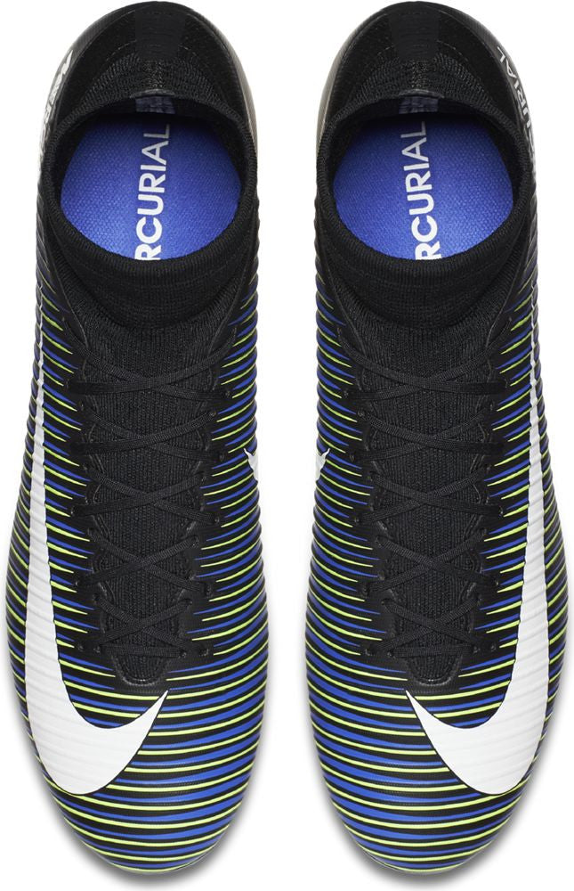 Nike Mercurial Veloce III Dynamic Fit FG Soccer Cleats - Black/Electric Green - Lightweight Football Shoes for Men - Perfect for Turf & Firm Ground Soccer Matches
