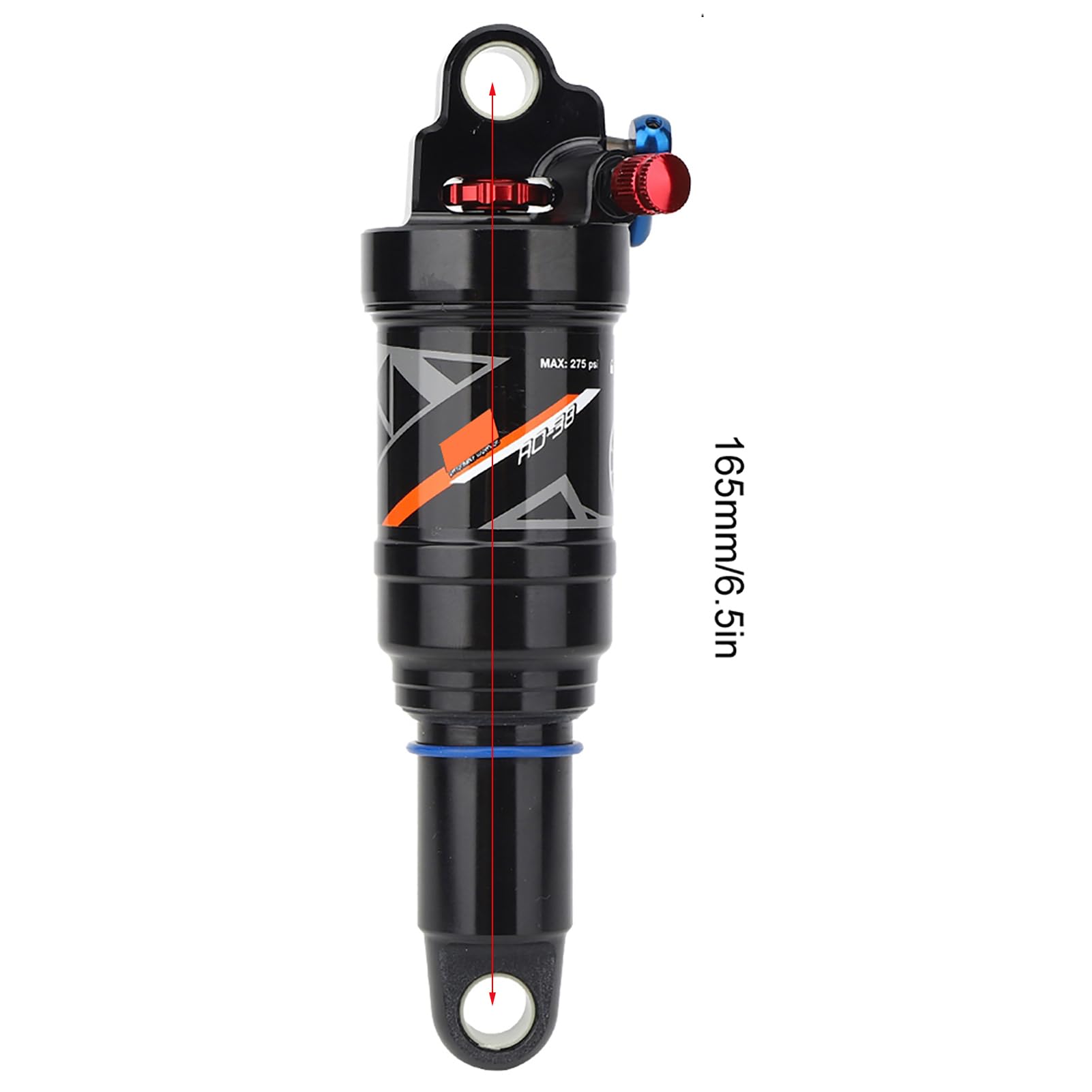 Dilwe 165MM Air Pressure Rear Shock Absorber - Soft Rear Frame Tail Accessory for Mountain Bikes | Off-Road Cycling & Trail Riding Comfort Upgrade