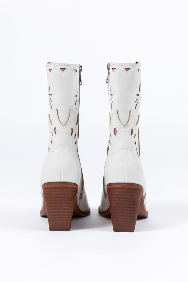 Dallas White Pointed Toe Booties for Women - Stylish Ankle Boots with Comfortable Heel | Perfect for Office, Party & Fall Fashion Outfits