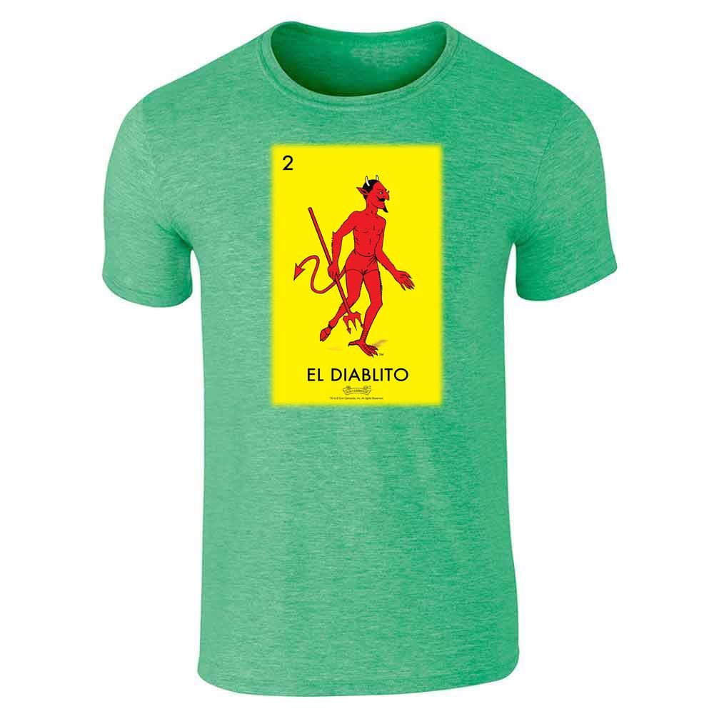 Pop Threads El Diablito Devil Loteria Card Mexican Graphic T-Shirt for Men - Cool Latino Cultural Tee for Parties, Cinco de Mayo & Hispanic Heritage Celebrations