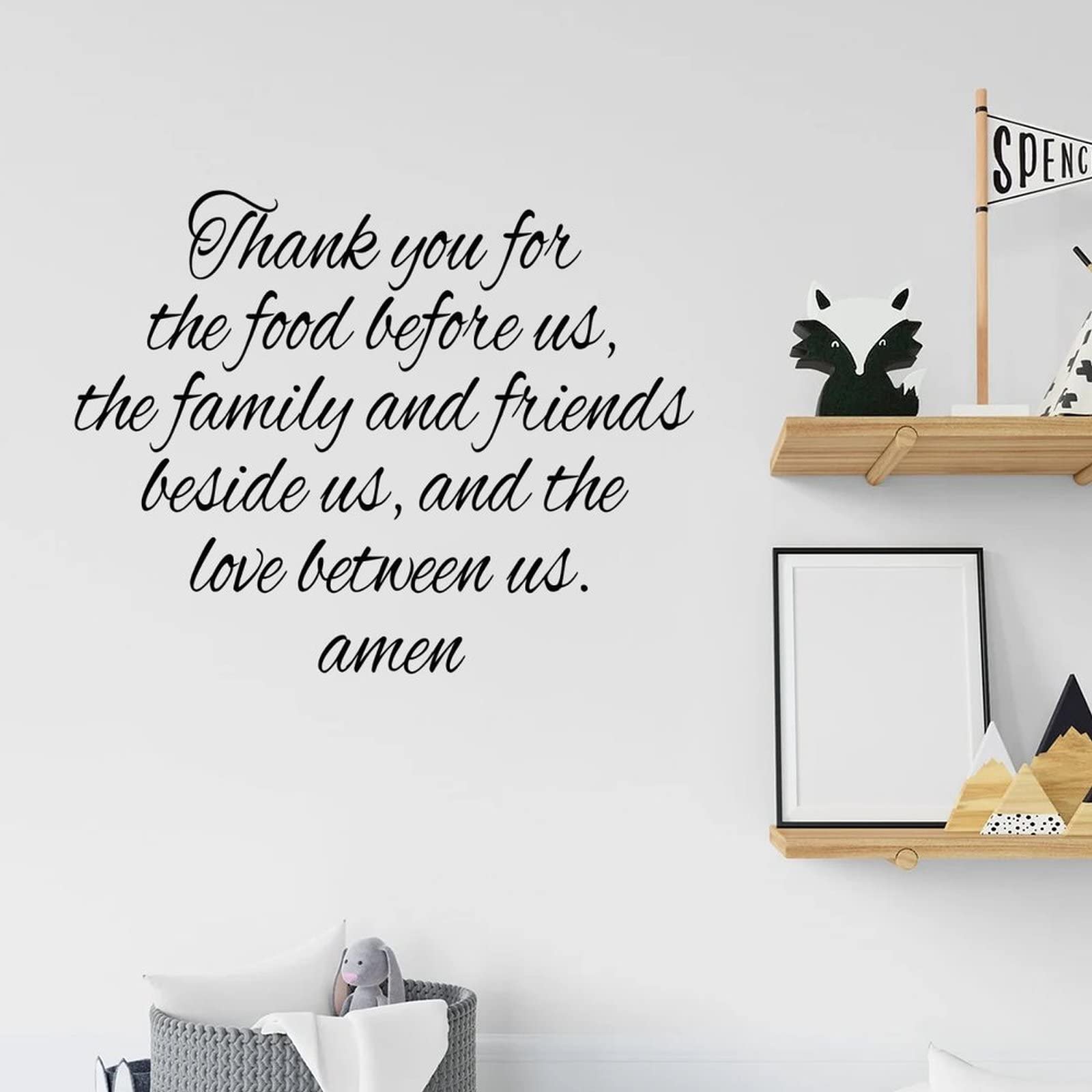 Bible Verse Vinyl Wall Decals - Home Decor Stickers for Kitchen, Bedroom & Office - 22 Inch - Perfect for Dining Room Blessings