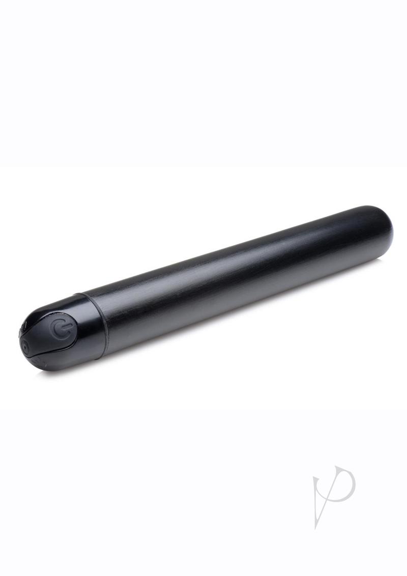 10X Slim Metallic Rechargeable Bullet Vibrator - Black | Powerful & Discreet Personal Massager for Women | Perfect for Solo Play & Couples Intimacy