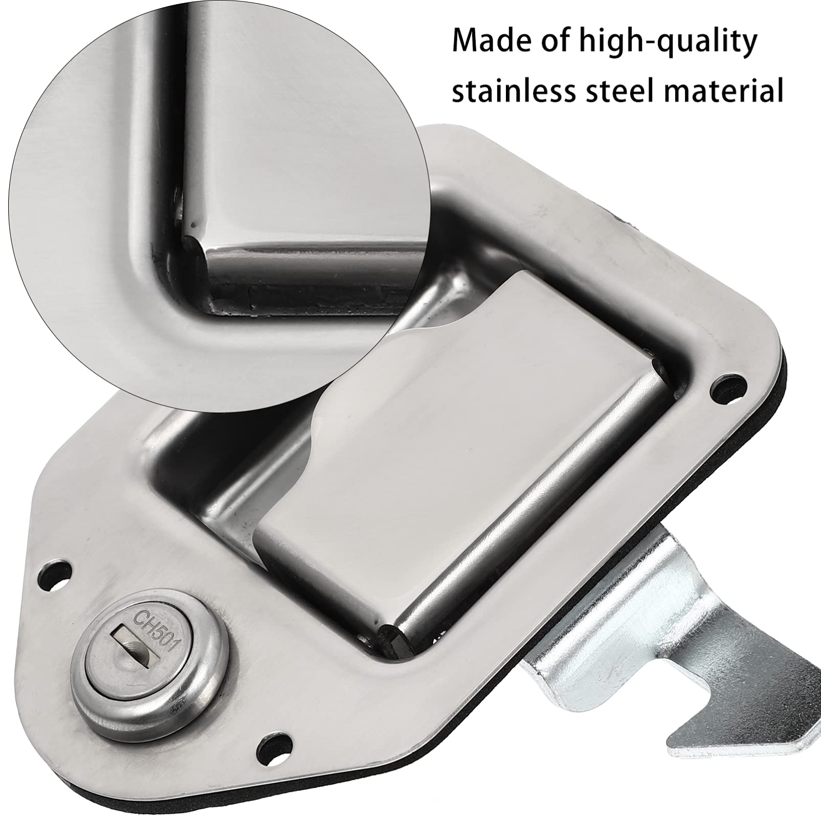 DOITOOL Stainless Steel RV & Truck Toolbox Lock - Heavy Duty Camper Door Lock for Travel Trailers, Trucks, and Trailers - Secure Your Vehicle Toolbox, Camper Door & Travel Trailer (Perfect for Outdoor Adventures, Road Trips & RV Camping)