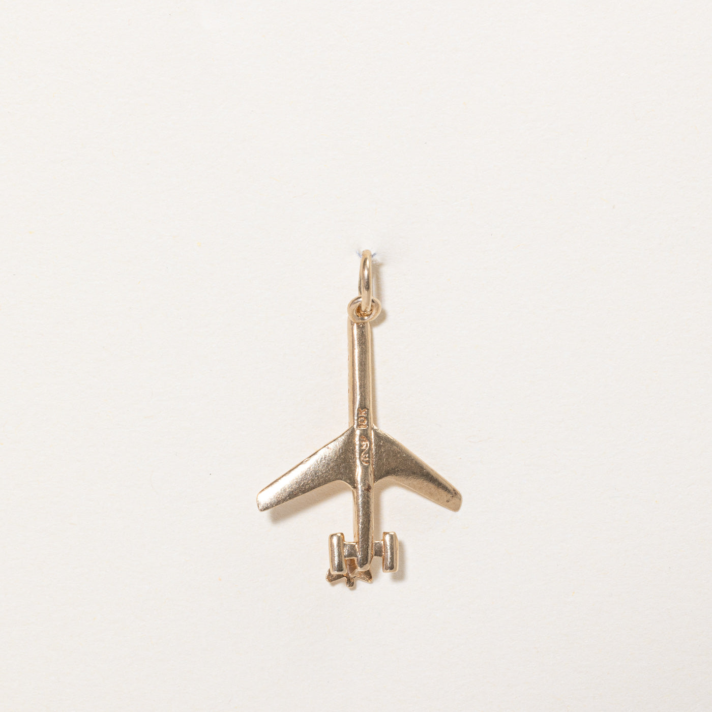 10K Yellow Gold Airplane Charm Pendant Necklace for Women - Dainty Travel Jewelry Gift for Aviators & Flight Attendants - Perfect for Birthdays, Anniversaries & Graduations