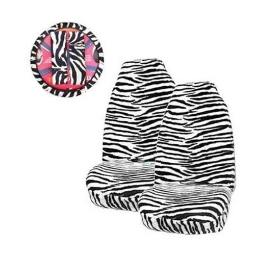 Zebra Print 5-Piece Car Seat Covers Set for Style & Comfort
