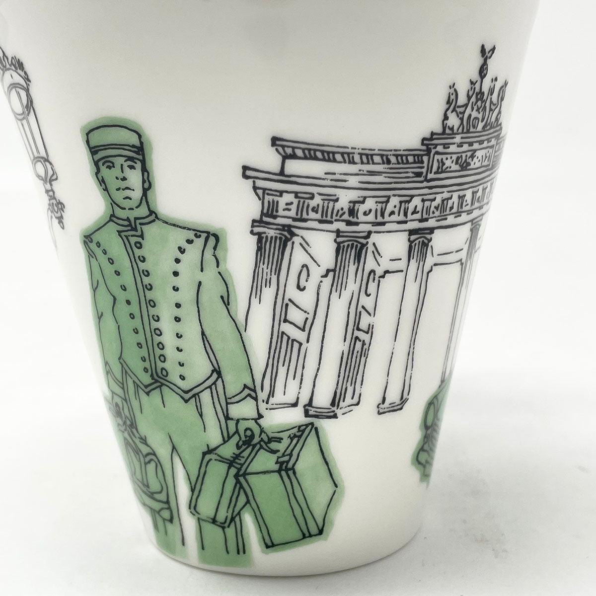 Set of 8 New Wave Caffe Berlin Coffee Mugs - Premium Ceramic Cups for Home, Office & Cafe Use - Perfect for Espresso, Latte & Tea