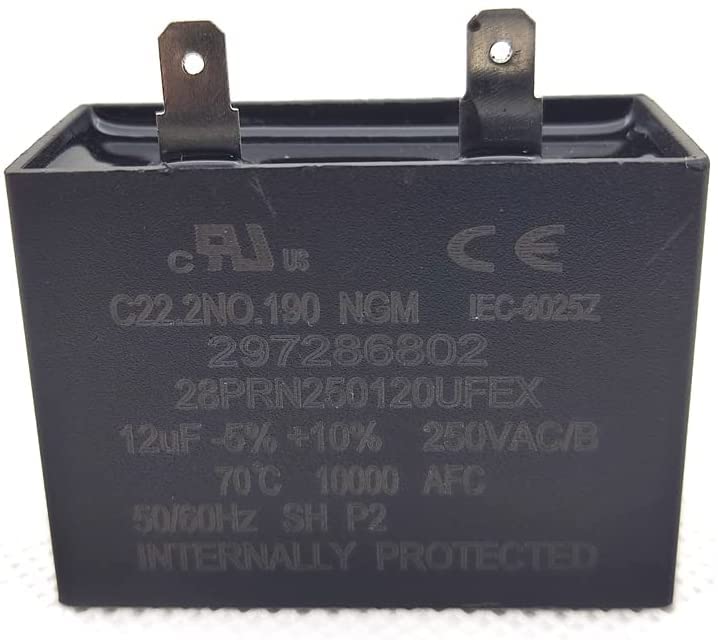 Frigidaire Freezer Run Capacitor 297286802 - Replacement Part for Refrigerator & Freezer Repair - Perfect for Home Appliance Maintenance & DIY Fixes