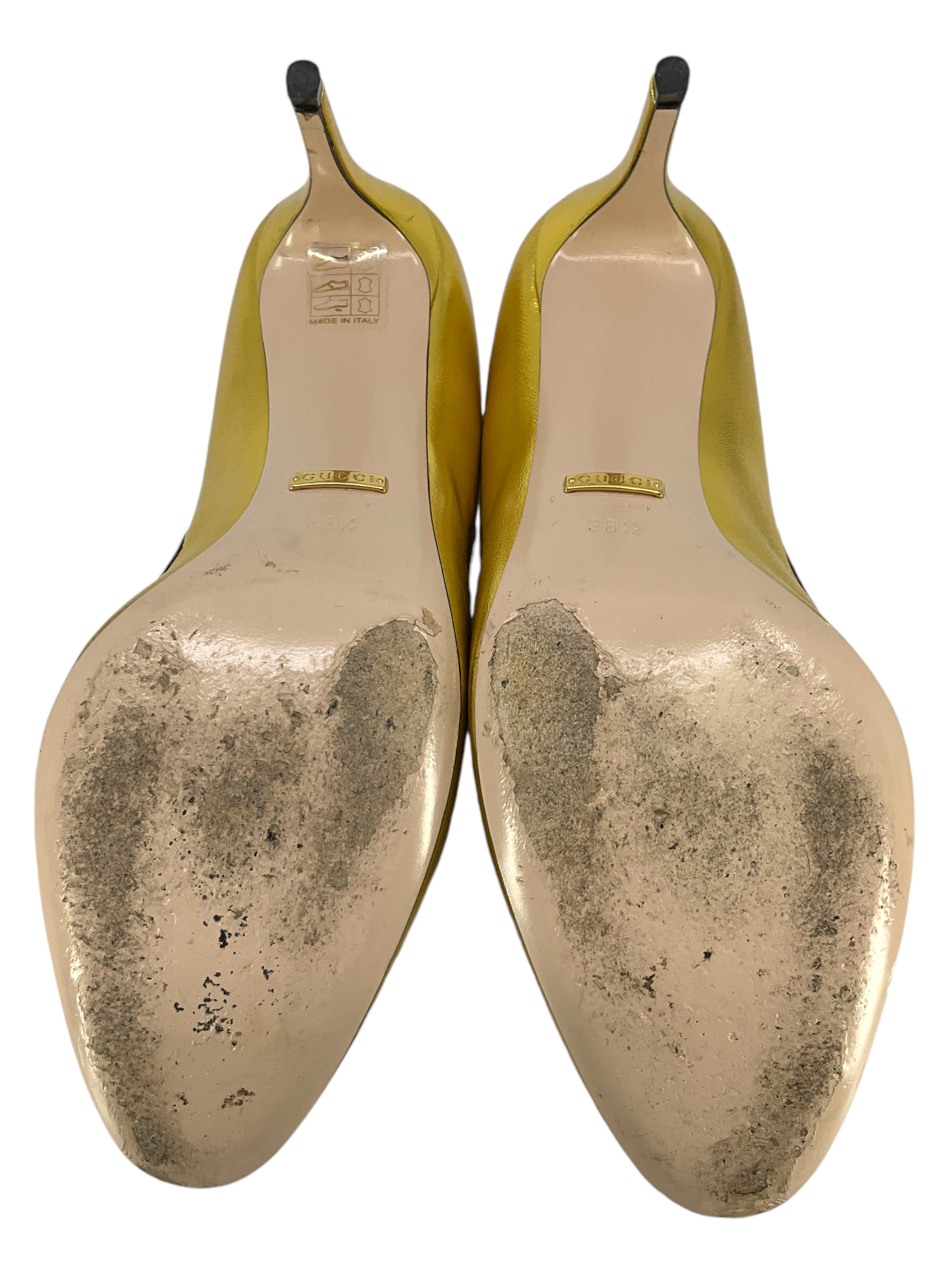 Gucci Metallic Leather Kingsnake Heels for Women - Size 8.5 US | Luxury Designer Pumps for Parties, Weddings & Evening Events