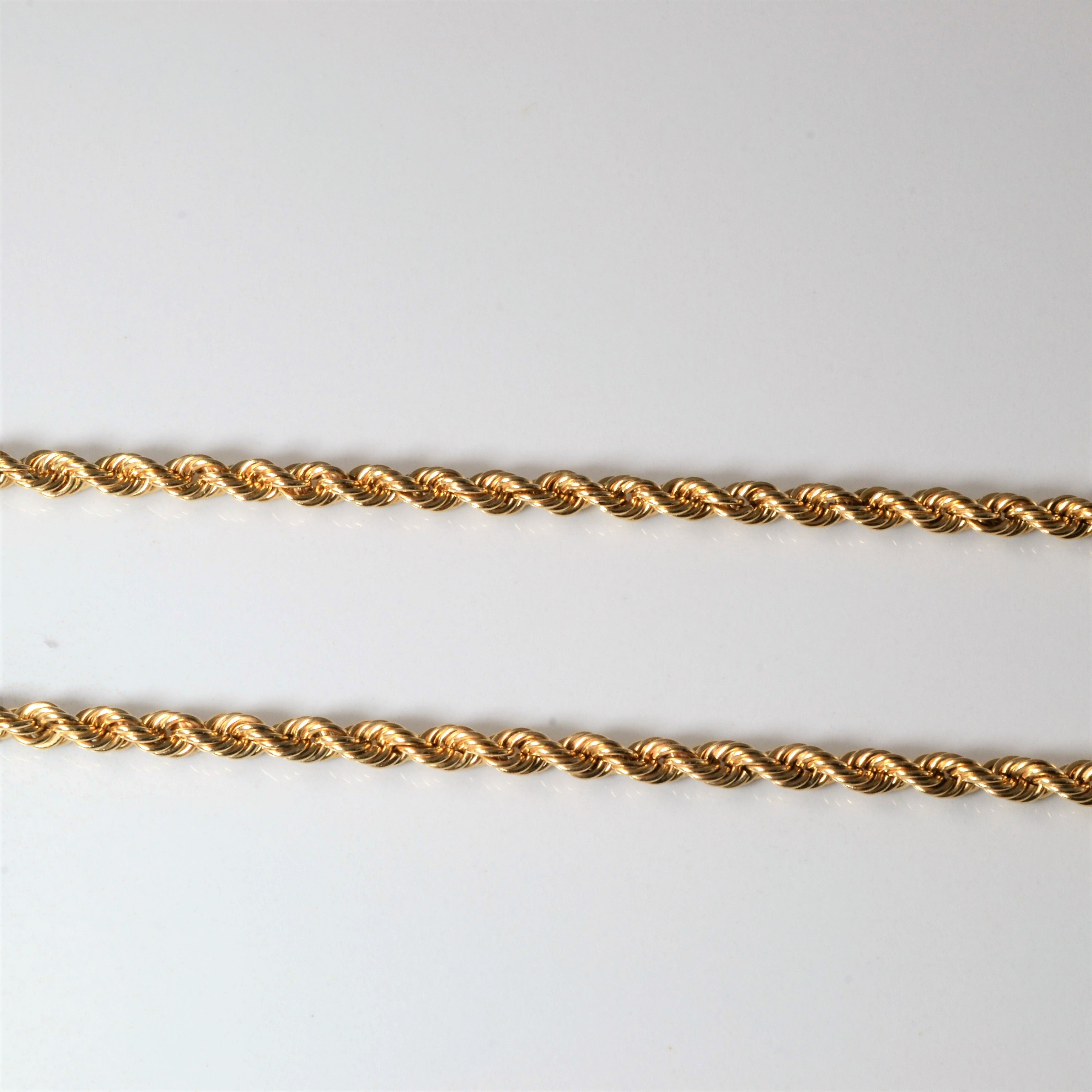 10K Yellow Gold Rope Chain Necklace 18 Inches - Elegant Jewelry for Women, Perfect for Everyday Wear, Parties & Special Occasions