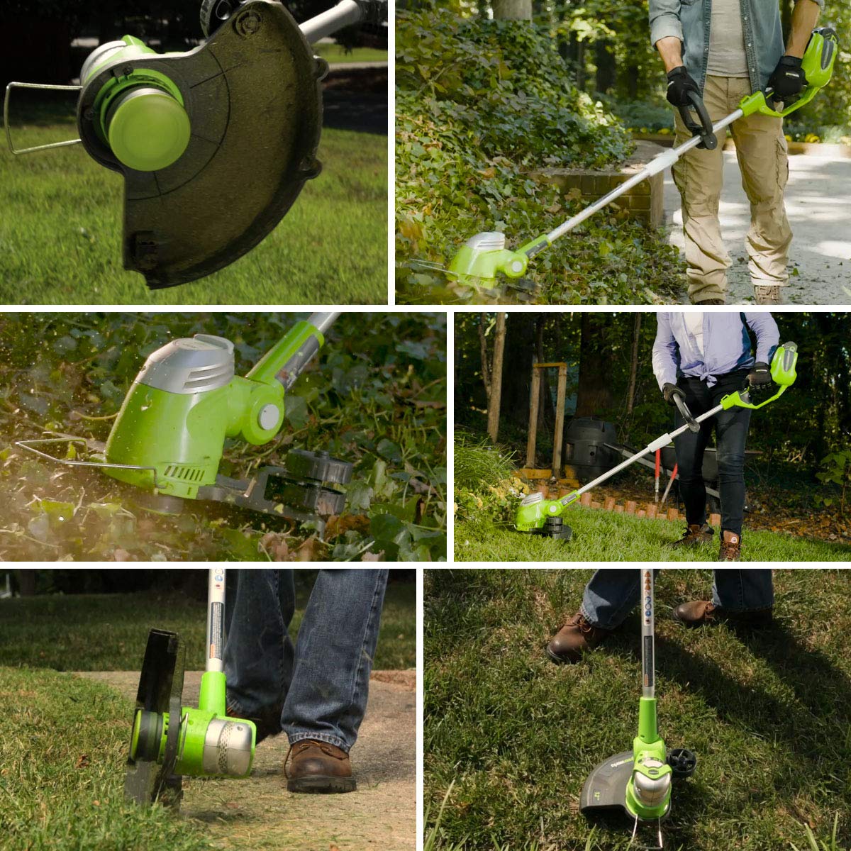 Greenworks Trimmer Spool Line Replacement - 10 Pack Auto-Feed Single Line Trimmer Spools with Cap for Lawn Care & Yard Maintenance