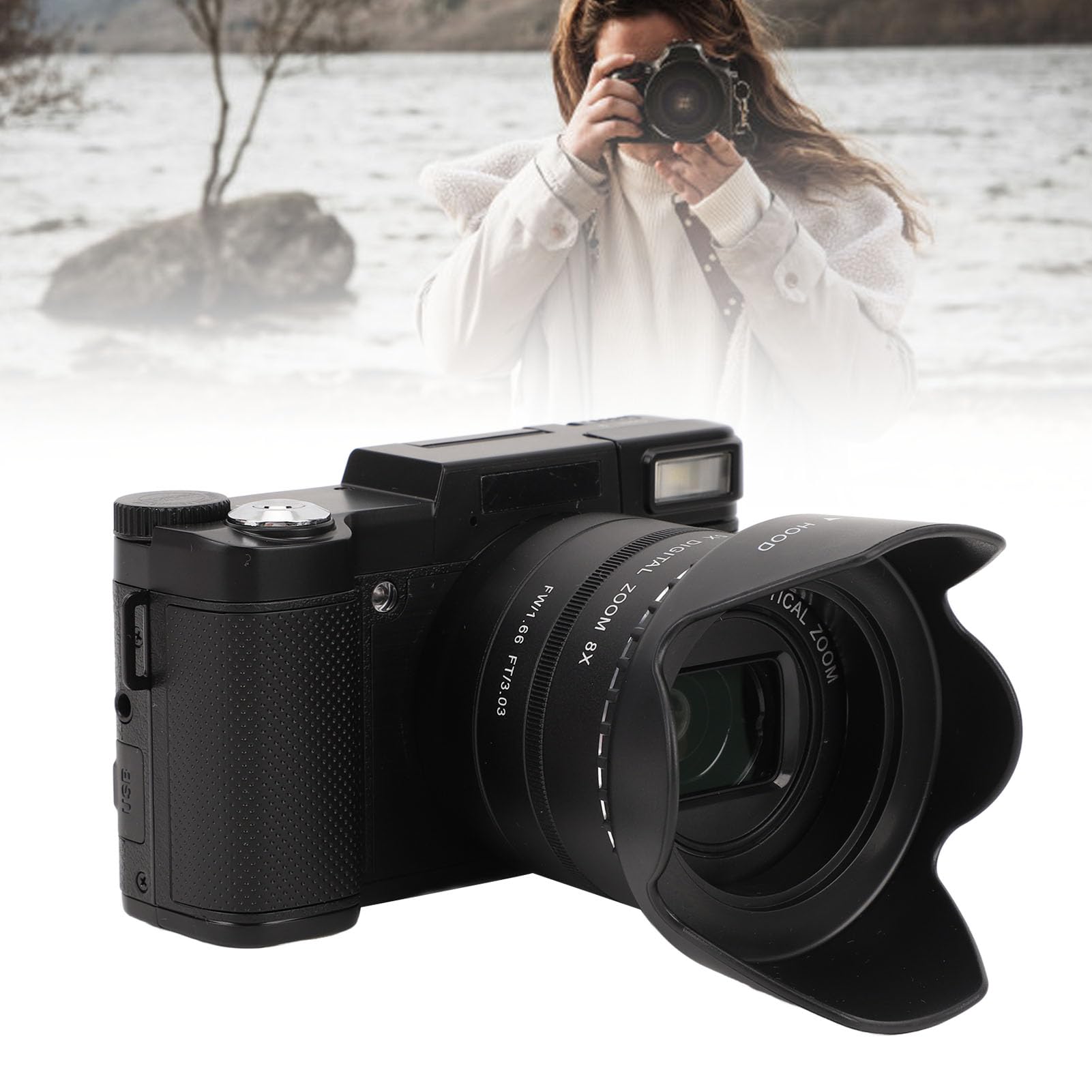 4K Digital Camera for Photography & Vlogging - 48MP HD, 5X Optical Zoom, 8X Digital Zoom, Autofocus, 3 Inch Screen - Compact Travel Camera for YouTube, TikTok, Vacation & Outdoor Adventures