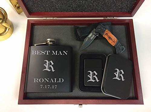 Personalized Groomsmen Gift Set - Best Man Knife Box Set for Wedding, Father's Day, Anniversary & Birthday Gifts - Perfect for Husbands, Boyfriends & Special Occasions