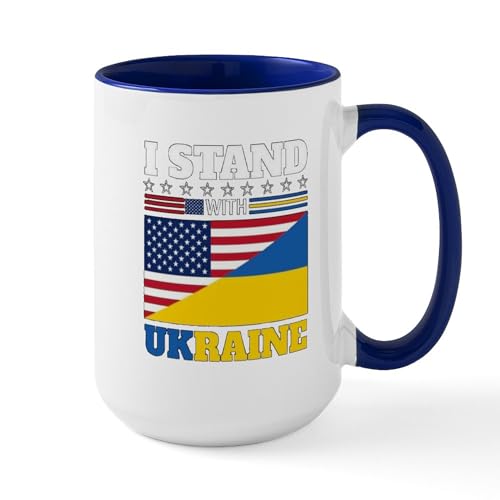 White/Navy Inside - I Stand With Ukraine