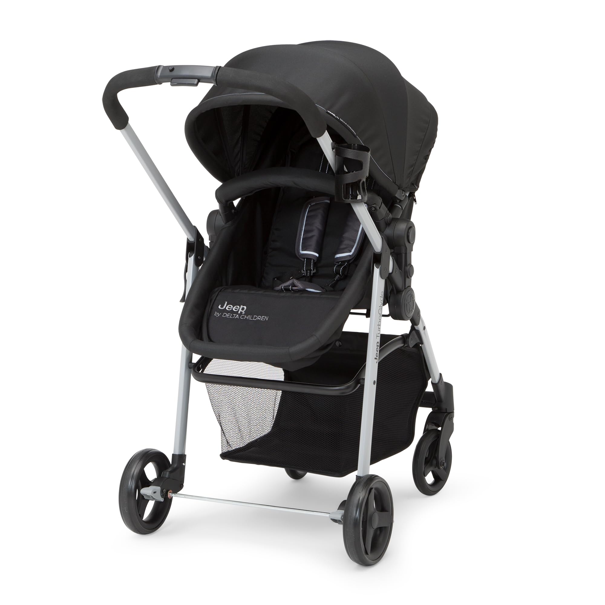 Jeep TurboGlyde 3-in-1 Stroller for Baby & Toddler - Lightweight Travel System with Car Seat, Bassinet & Stroller Modes - Perfect for Shopping, Travel & Daily Walks
