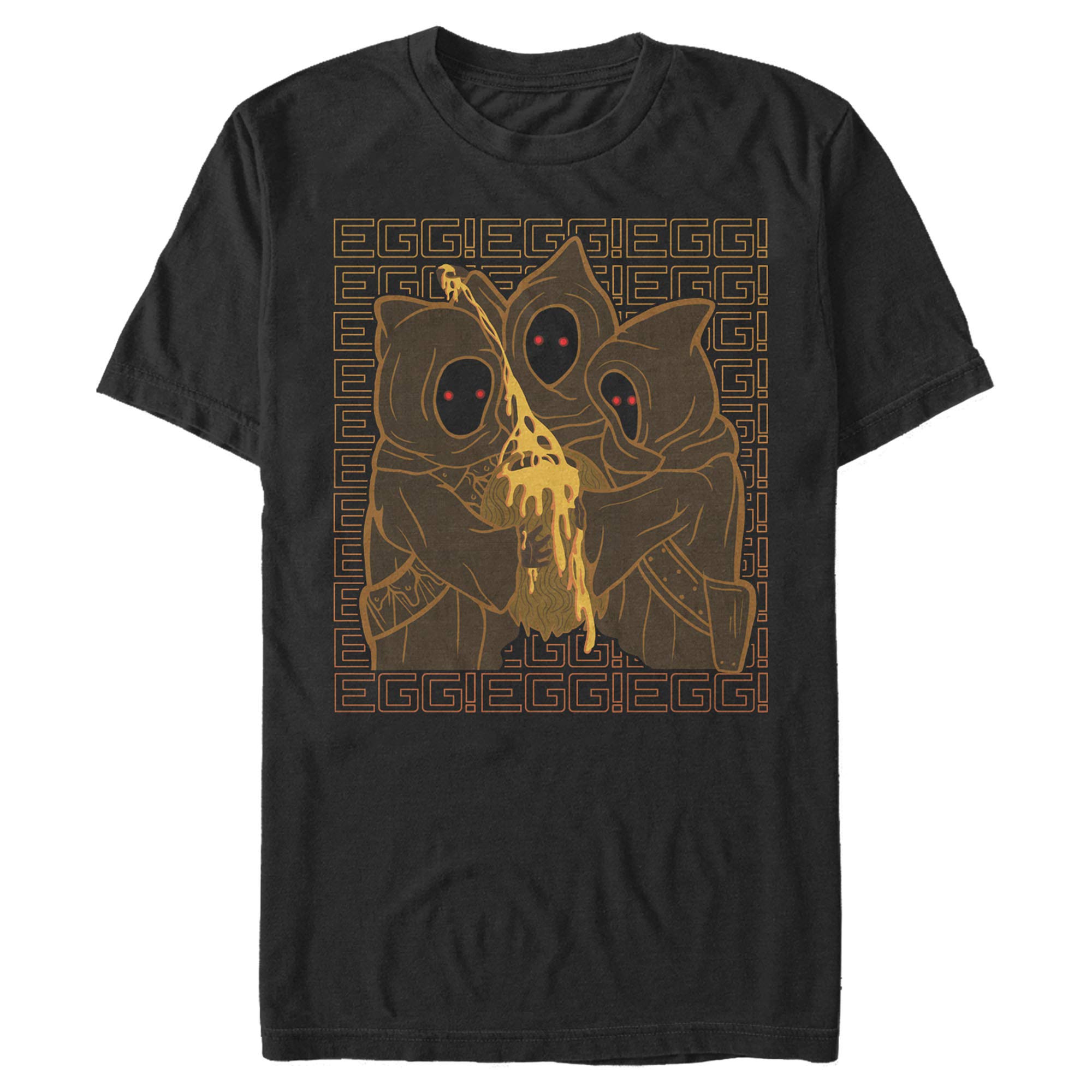 Men's Star Wars The Mandalorian Jawa Egg Graphic T-Shirt | Official Licensed Cotton Tee for Fans & Collectors | Perfect for Cosplay, Conventions & Everyday Wear
