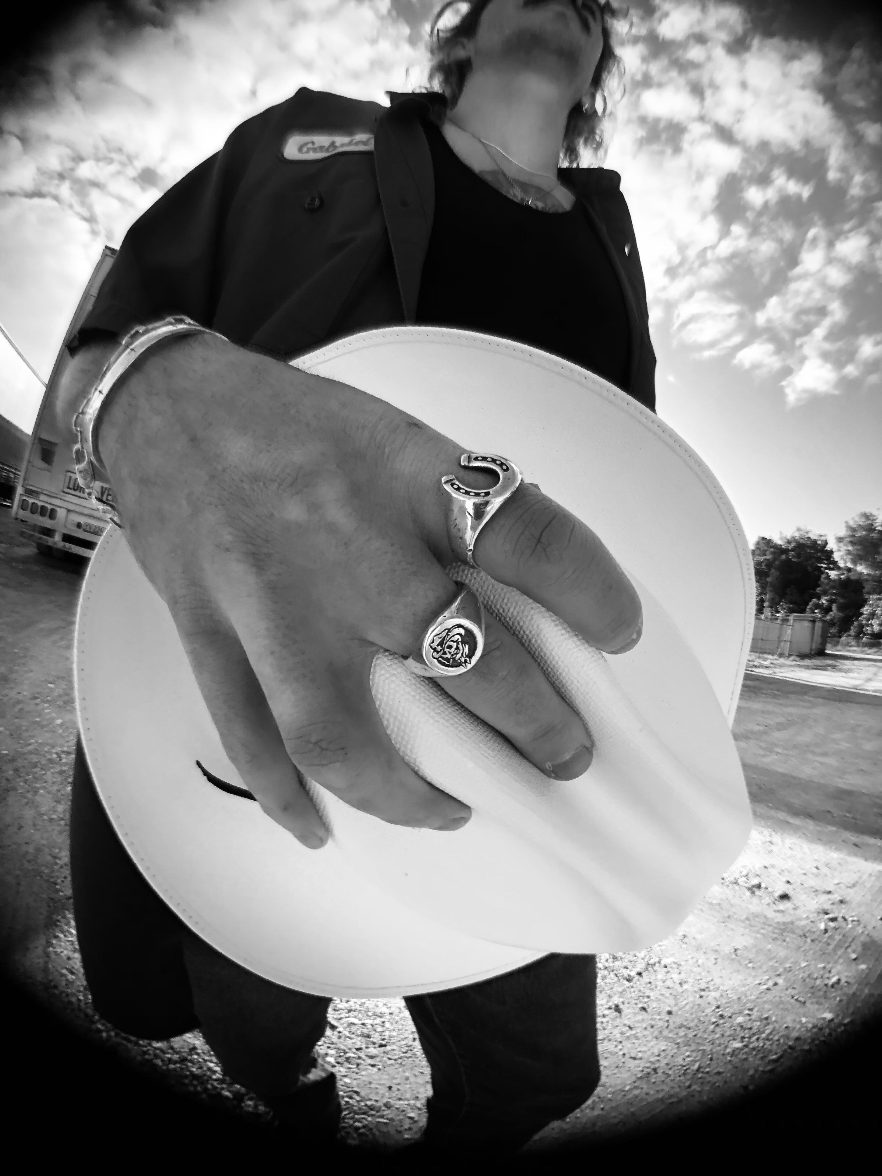 Vintage Cowboy Signet Ring for Men - Western Style Silver Band with Engraved Design - Perfect for Rodeo, Country Music Festivals & Cowboy Themed Events