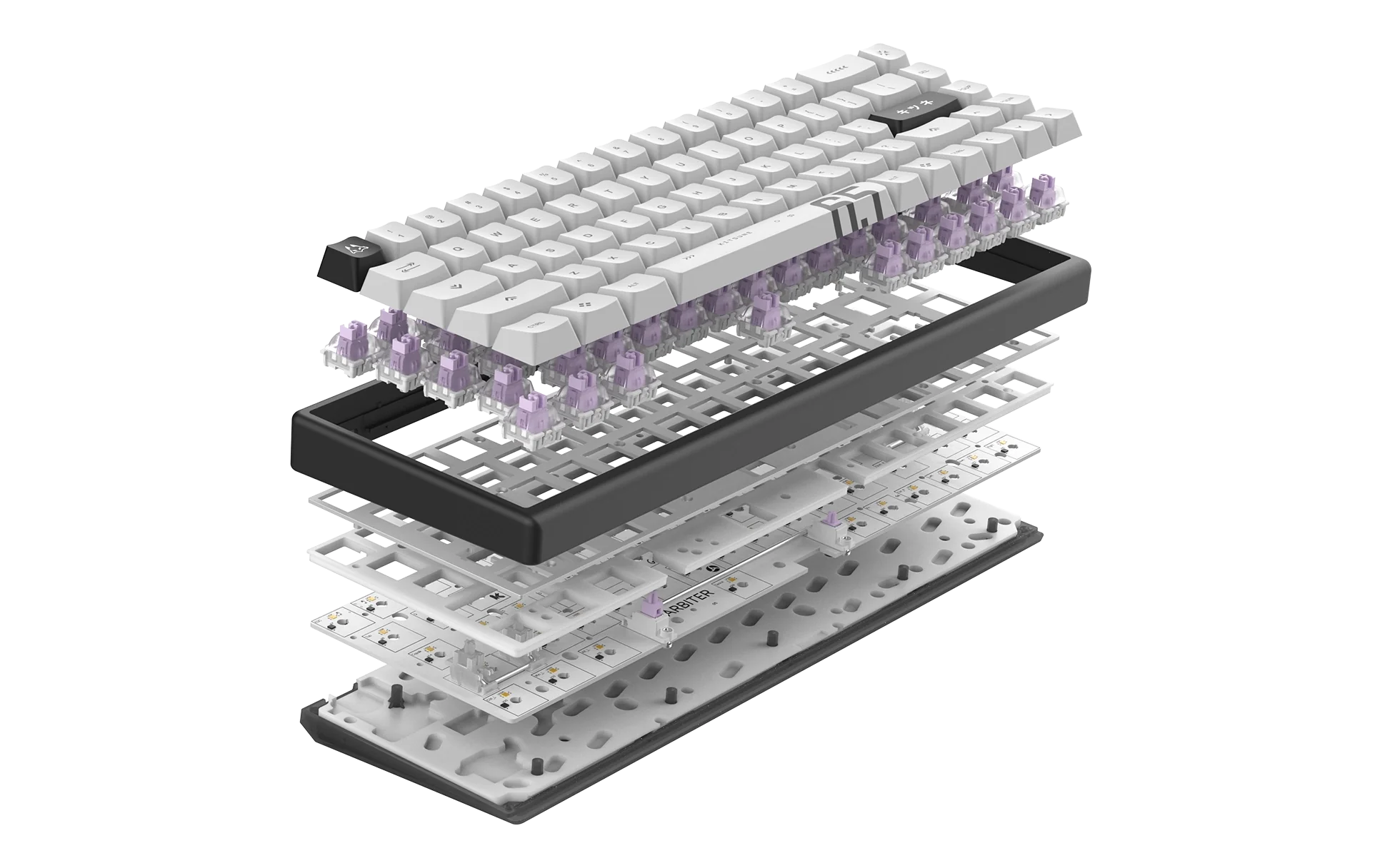 Arbiter Studio KITSUNE Polar 65 PRO Hall Effect Magnetic Gaming Keyboard - 65% Compact Mechanical Keyboard with Hot-Swappable Switches for PC, Mac, Typing & Esports Gaming