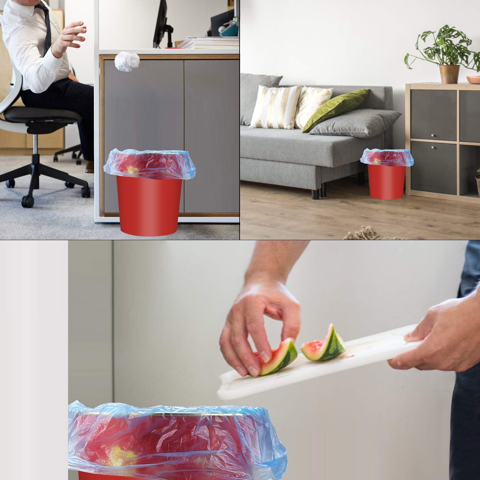 4 Gallon Small Trash Bags - Bathroom & Office Garbage Bags (4 Rolls, Colored) | Perfect for Bathroom Trash Cans, Office Waste Bins & Small Spaces