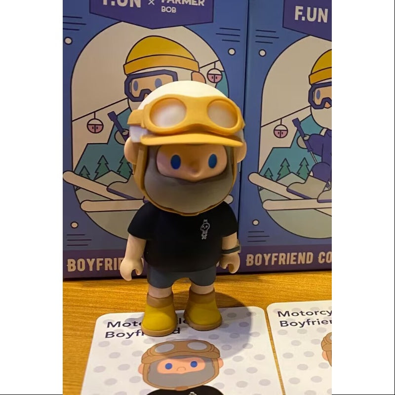FARMER BOB Boyfriend Series Motorcycle Rider Action Figure - Collectible Vinyl Toy for Display, Gift Giving & Anime Enthusiasts
