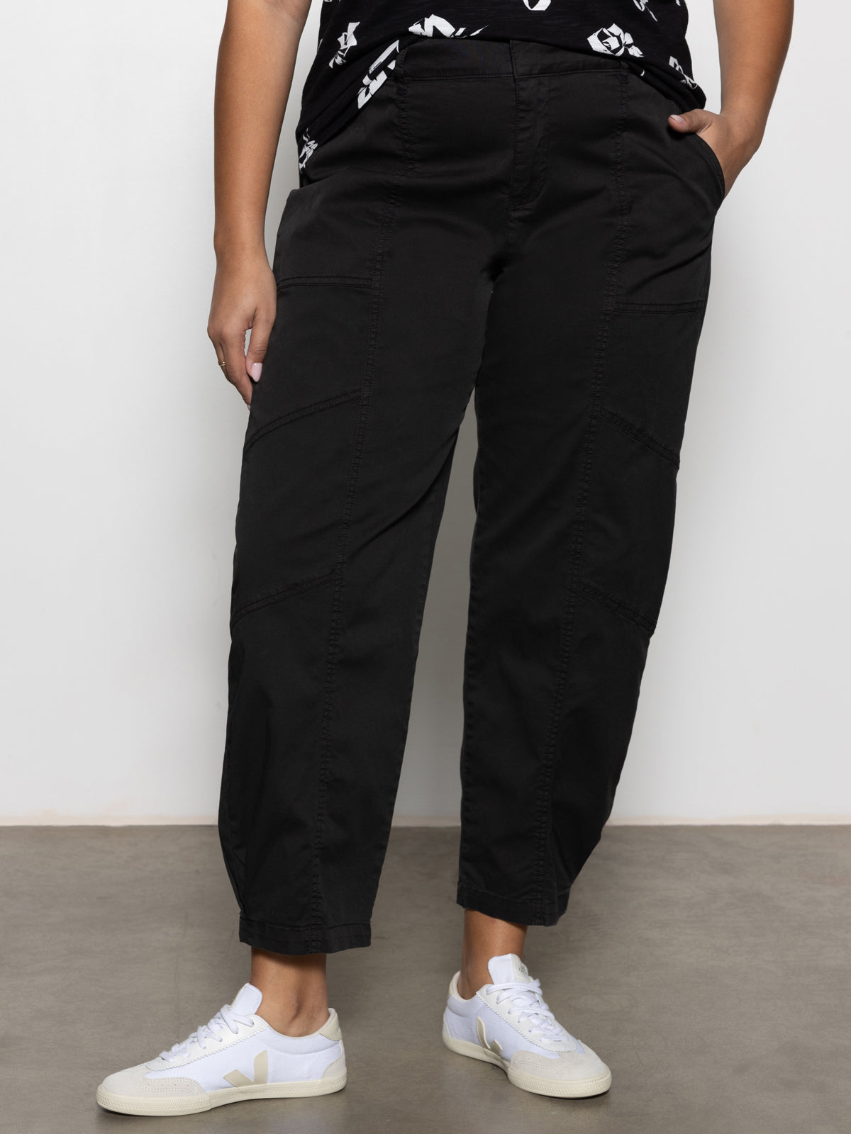 Sahara Tapered Standard Rise Women's Pants - Black (Plus Size & Extended Sizes Available) - Comfortable Work Pants for Office & Business Casual Wear