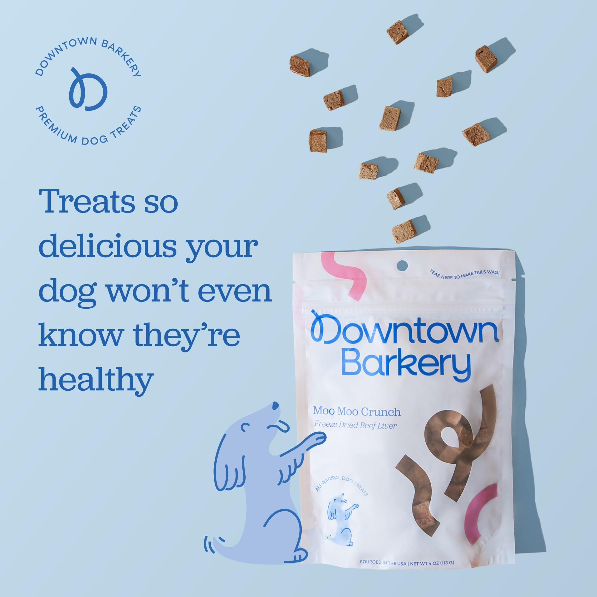 Premium Freeze Dried Beef Liver Dog Treats - Single Ingredient, All Natural, Low Calorie, Rich in Vitamins & Minerals - Healthy Training Snacks for Small & Large Dogs - Perfect for Travel, Hiking & Reward-Based Training (1 Oz)