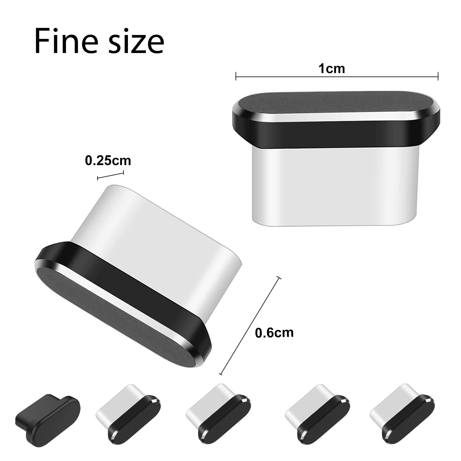 Premium USB C Dust Plug Covers - 4 Durable Aluminum & 6 Soft Silicone Port Protectors for iPhone 15/16 Pro Max, iPad 10/Air 5/Mini 6/Pro, Samsung & Google Devices - Perfect for Travel, Office & Daily Use to Prevent Dust & Damage