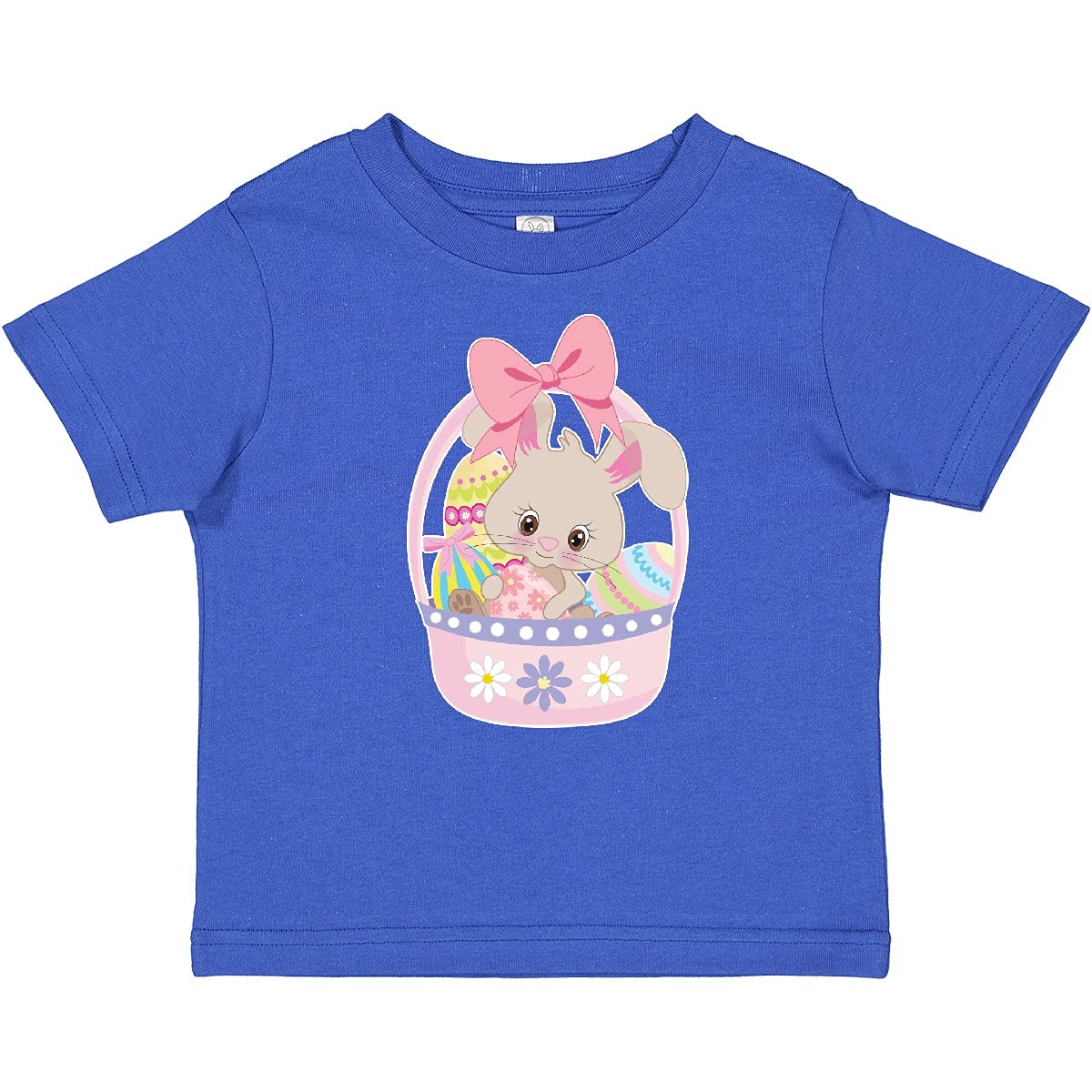 Inktastic Easter Bunny in Easter Basket with Eggs Baby T-Shirt - Cute Easter Outfit for Boys & Girls, Holiday Family Matching, Spring Photoshoot, Easter Egg Hunt