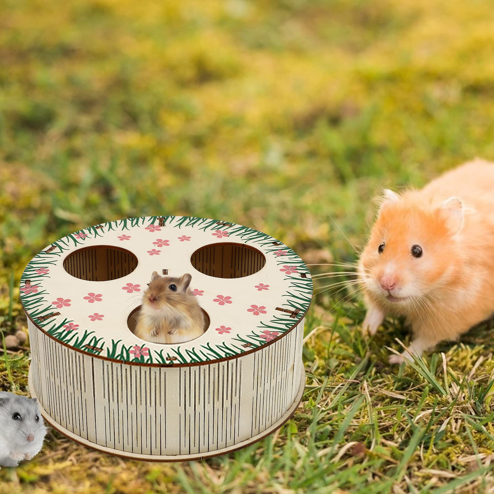 1pc Natural Wooden Hamster Maze Toy - Fun Hamster Tunnel & Labyrinth Activity House for Small Pets - Durable Pet Exercise & Play Toy for Hamsters, Gerbils, Mice - Perfect for Cage Enrichment & Mental Stimulation