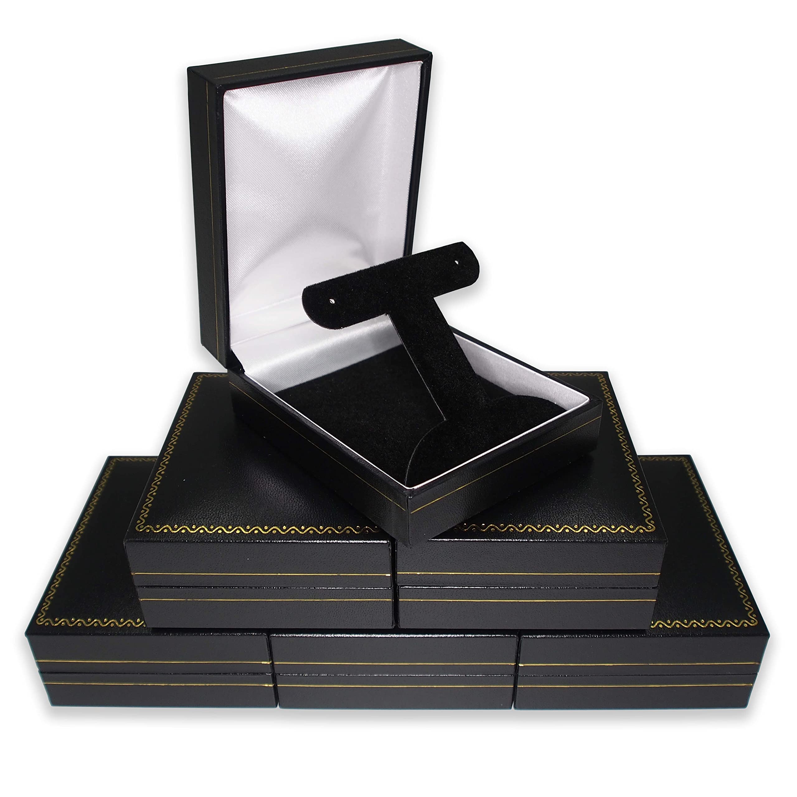 Classic Black T-Shaped Earring Box - Jewelry Organizer for Travel, Gift Giving & Storage | Elegant Earring Display Case for Women & Girls