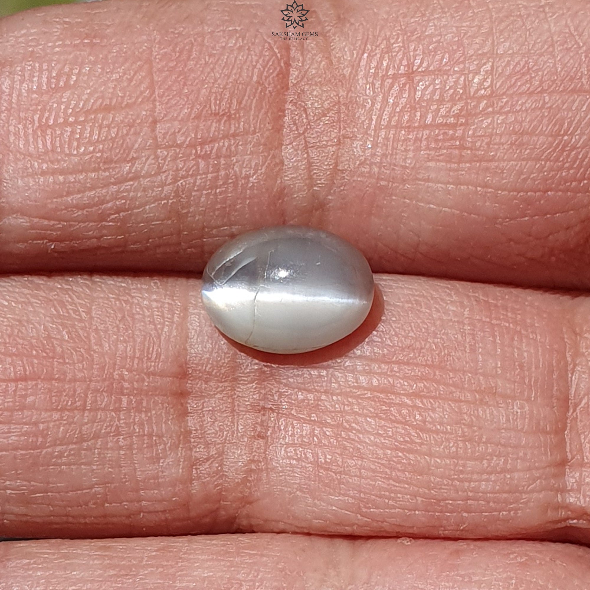 Natural Untreated Chrysoberyl Cat's Eye Gemstone Cabochon - Oval Shape for Jewelry Making (Rings, Pendants & Earrings) - Unheated Healing Stone for Energy Balance & Protection