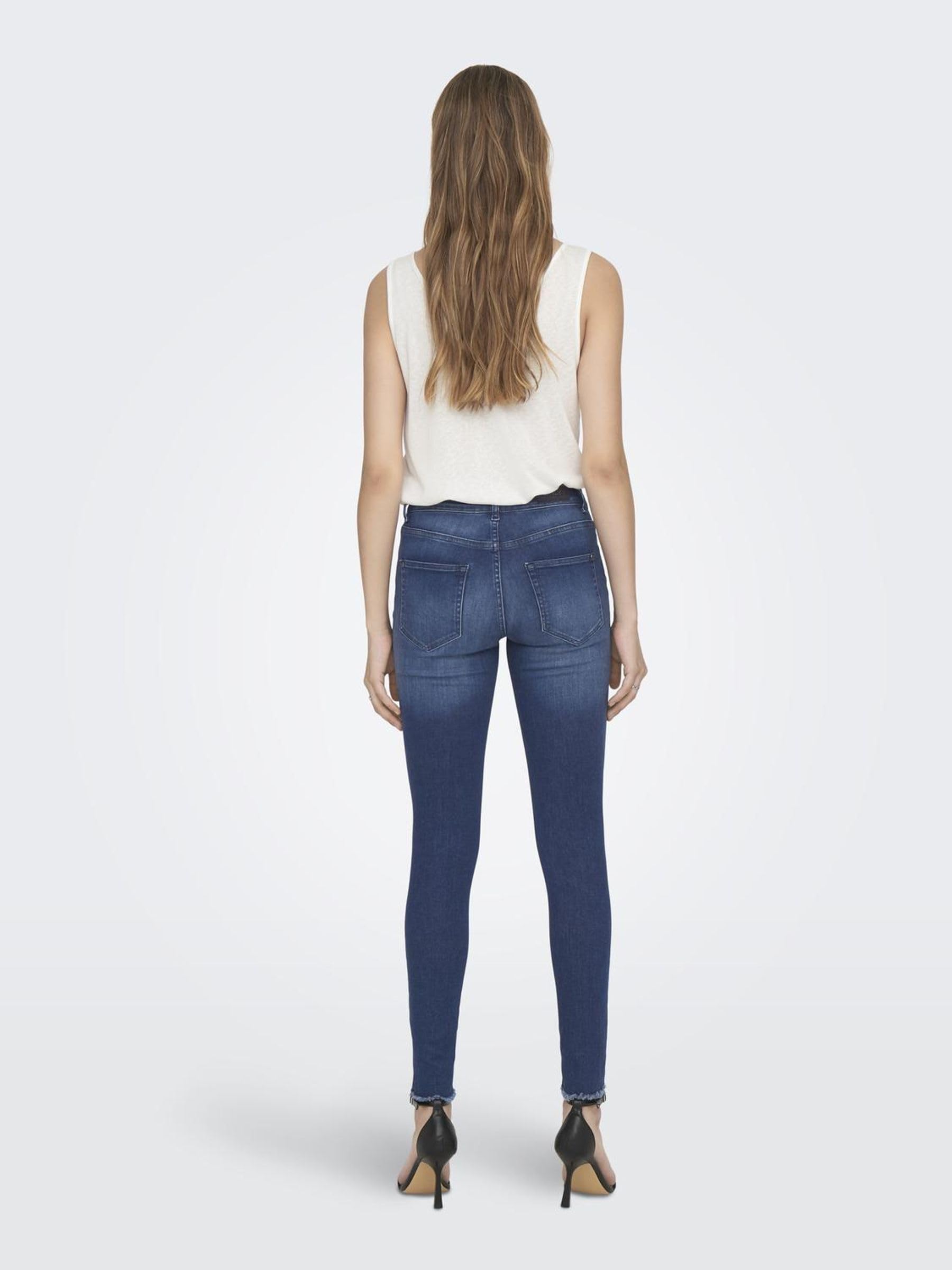 ONLY Women's High Waist Skinny Jeans - Pack of 7 | Stretch Denim Pants for Everyday Wear | Perfect for Work, Casual Outfits & Night Out