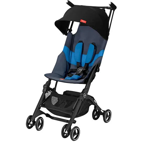 Pockit+ All Terrain Lightweight Compact Travel Stroller - Blue | Perfect for Airplanes, City Walks & Outdoor Adventures