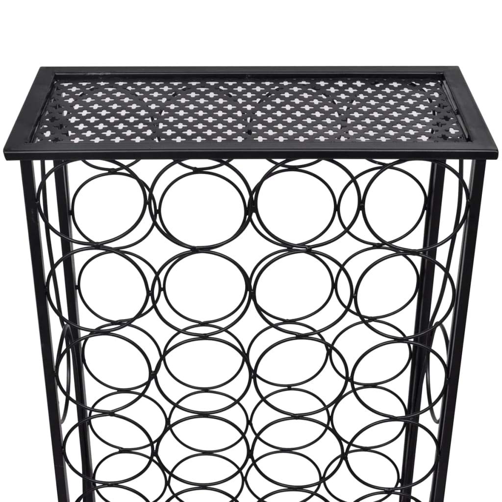 FAMIROSA 28 Bottle Metal Wine Rack - Sturdy Wall Mounted Wine Storage Organizer for Kitchen, Dining Room, Bar & Cellar - Perfect for Wine Collection & Display
