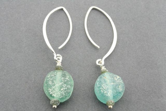 Handmade Sterling Silver Sea Glass Earrings - Ocean-Inspired Jewelry for Women - Perfect for Beach Weddings, Boho Fashion & Gift Giving