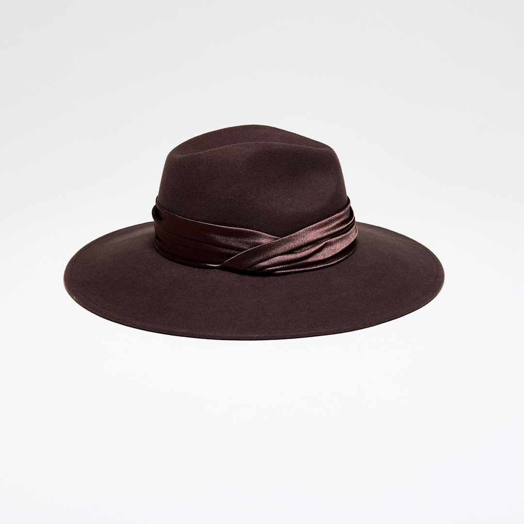Stylish Emmanuelle Wool Felt Fedora Hat for Women - Classic Wide Brim Winter Fashion Hat - Perfect for Outdoor Activities, Travel & Casual Wear