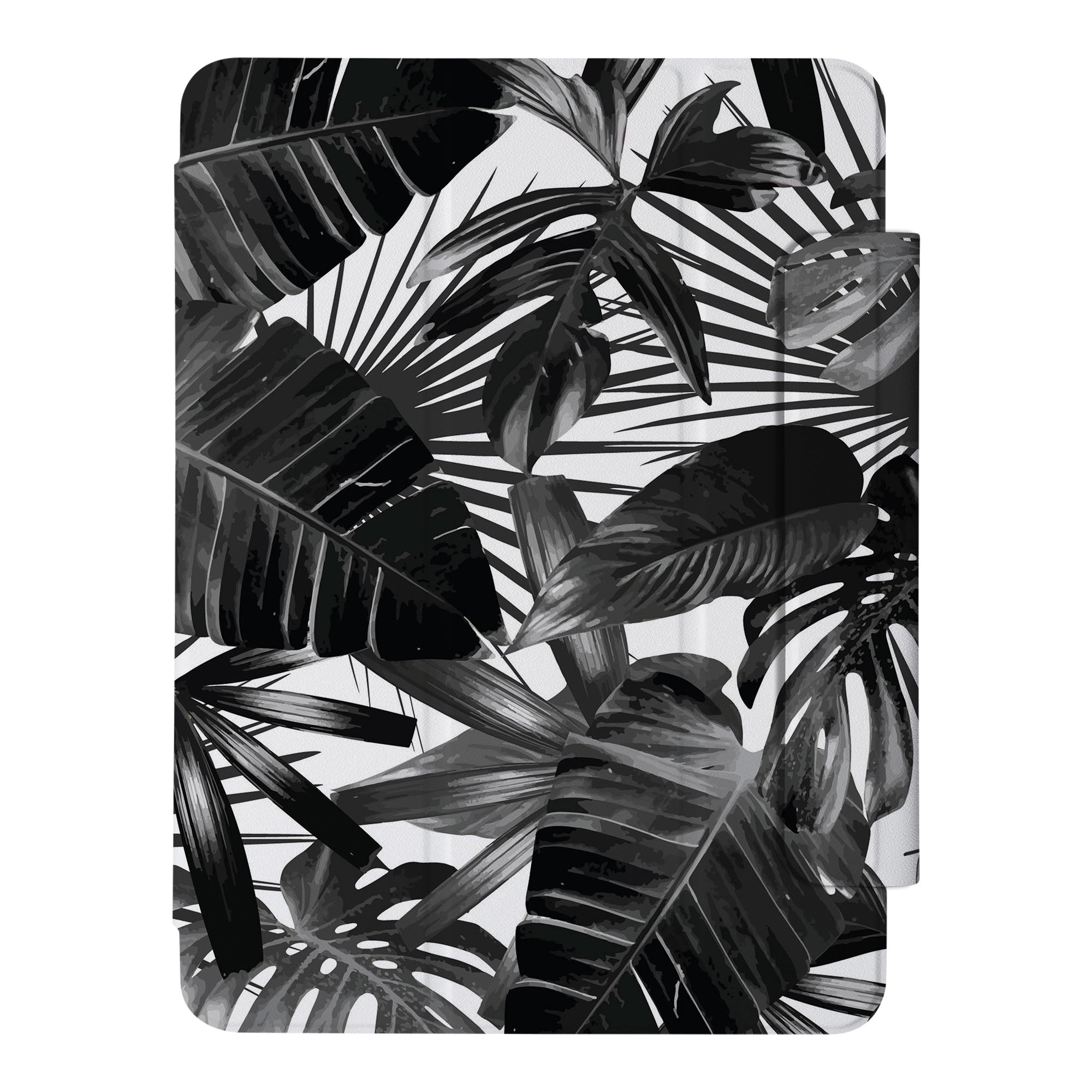 SlimFit iPad Case with Black Flower Design - Lightweight Protective Cover for iPad Air/Pro, Perfect for Work, Travel & Everyday Use