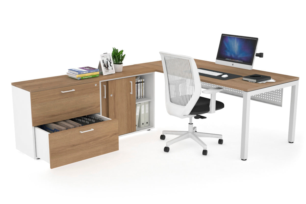 Quadro Square Executive White Frame Office Chair [1600L x 700W] - Premium Ergonomic Seating for Home Office & Conference Rooms