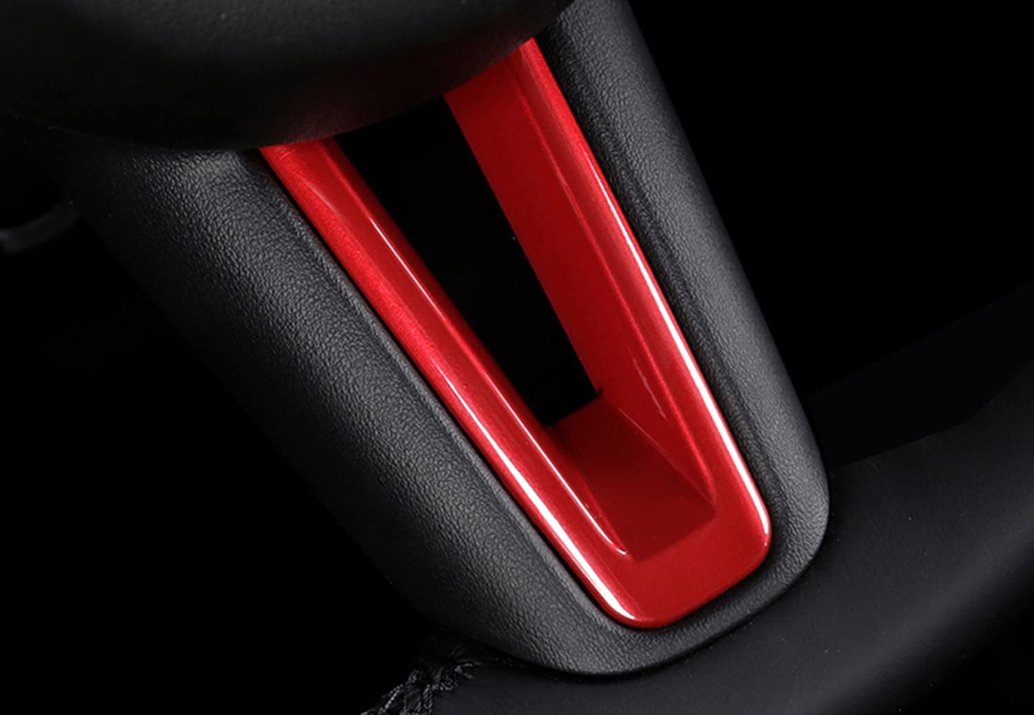 ITrims ABS Steering Wheel Bottom Cover Trim for Mazda CX-30 (2019-2023) & CX-50 (2022-2023) - Red Car Interior Accessory - Enhances Driving Comfort & Style