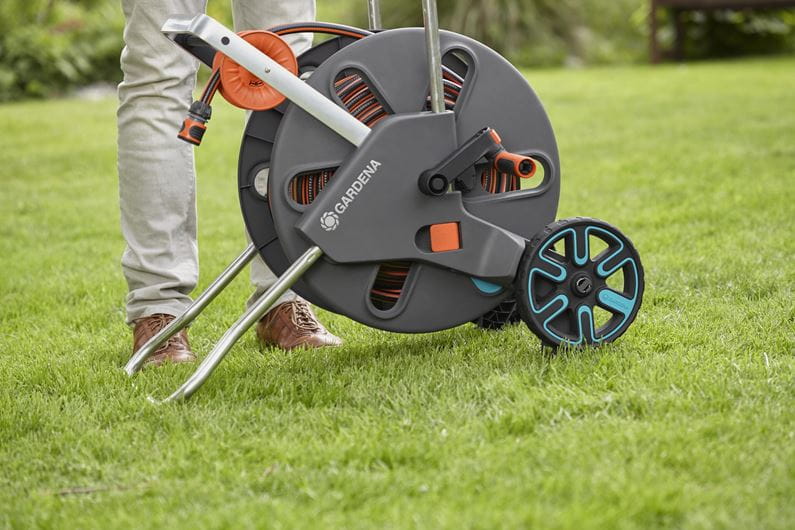 Gardena Hose Trolley CleverRoll L Easy 18520 20 - Retractable Garden Hose Reel with Wheels for Easy Storage & Mobility | Perfect for Lawn Care, Gardening & Outdoor Watering