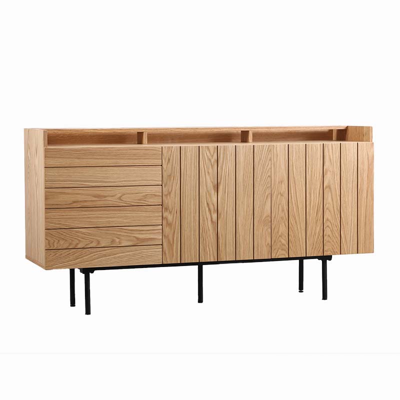 ZANE 150cm Sideboard Buffet Cabinet - Natural Oak Wood TV Stand with Storage for Living Room, Dining Room & Entryway