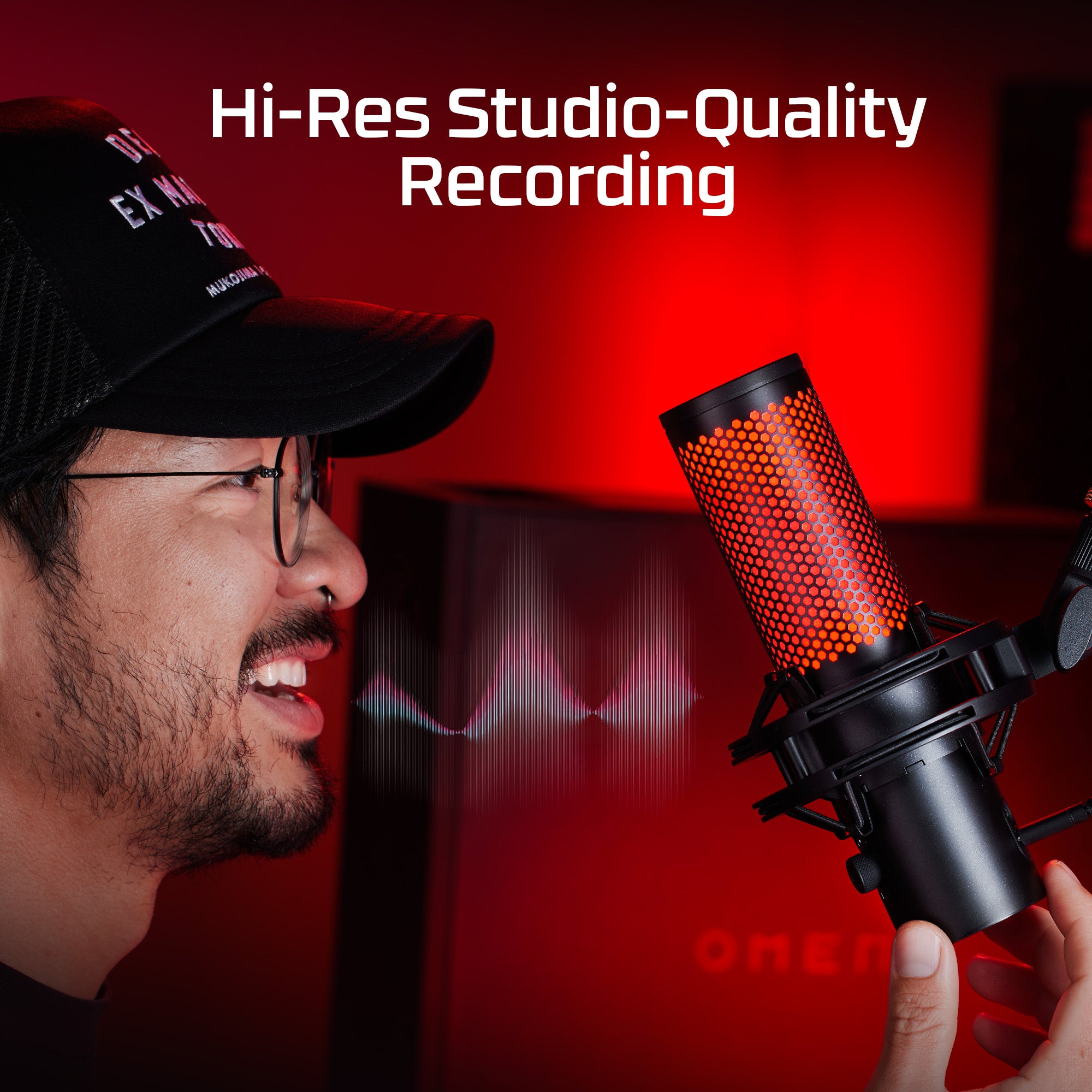 HyperX QuadCast 2 USB Condenser Gaming Microphone with RGB Lighting - Professional Streaming, Podcasting & Voice Recording for PC, PS4, PS5 (Perfect for Twitch, Discord & YouTube Content Creation)