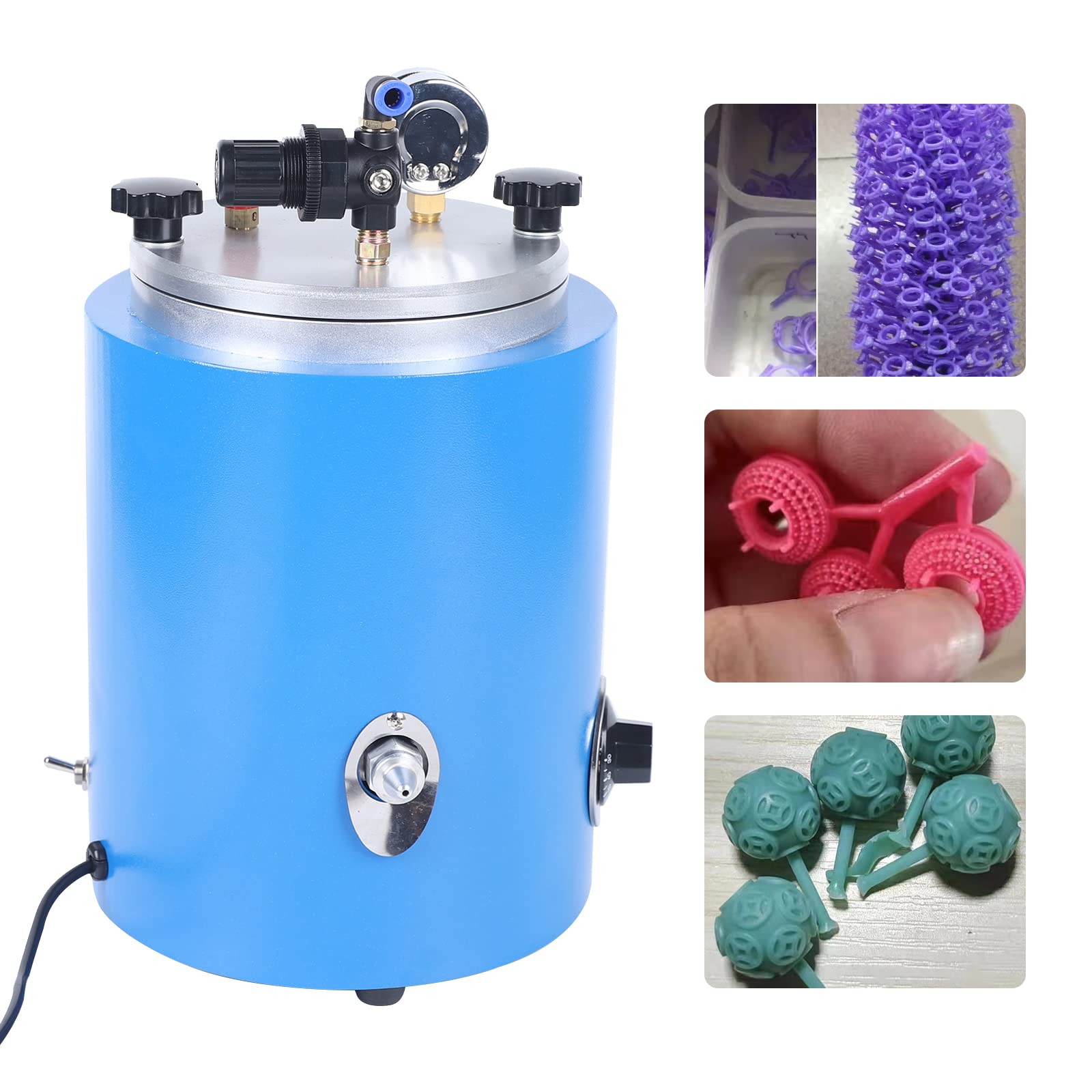 VPABES 2.2L 500W Wax Injection Machine with Double Nozzle - Professional Jewelry Casting Equipment for Wax Molding, DIY Jewelry Making & Dental Lab Applications
