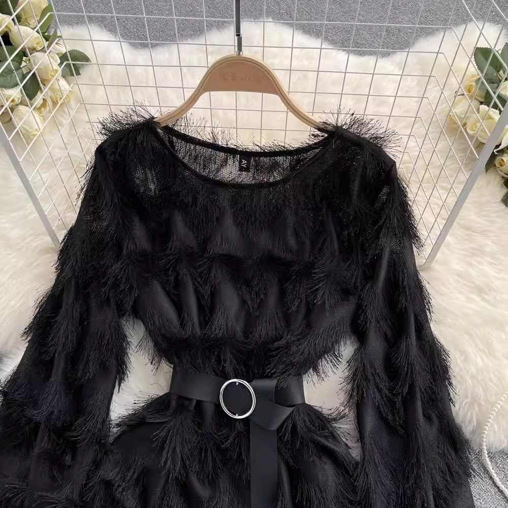 Feather Tassel A-Line Mini Skirt for Women | Flirty Summer Party Outfit | Perfect for Beach Vacations, Music Festivals & Date Nights